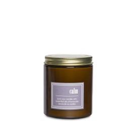 Eco Candle Co. Essentials Candle, Calm, 8 oz. - Scents of Lavender, Lavandin, & Vanilla - 100% Soy Wax, No Lead, Hand Poured, Phthalate Free, Made from Midwest Grown Soybeans, All Natural Wicks