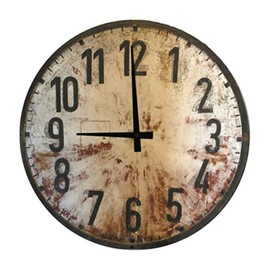 ArogGeld Vintage Distressed Wall Clock Large Numbers Large Wood Clock 10In Silent Non-Ticking Wooden Wall Clocks Battery Operated Living Room Bedroom Kitchen Farmhouse Decor Christmas Birthday Gift
