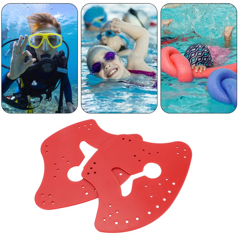 1 Pair Hand Paddles for Swim PP Silicone Adjustable Hand