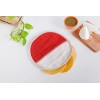 SIDREY Mexican Tortilla Warmer Handmade Cloth Holder Pouch Red/Natural Microwavable