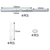 4 PCS Heavy Duty Floating Shelf Brackets - Invisible Wall-Mounted