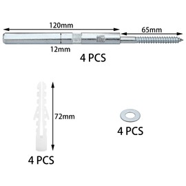 4 PCS Heavy Duty Floating Shelf Brackets - Invisible Wall-Mounted Shelf Supports for Furniture (120mm)