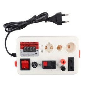 Fafeicy LED test box, checkerboard 220 V, a quick plug-in lamp seat interface, automatic alarm function, for testing semi-finished or finished lamps (EU plug) (type A (with display))