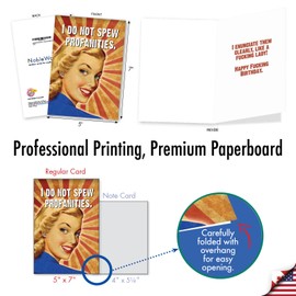 NobleWorks Assortment Pack of 3 Hilarious Birthday Greeting Cards with Envelopes (3 Designs, 1 Each) Vintage Vixens VC8130BDG-C1x3