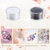 NICENEEDED 20 Pcs Mini Round Stone Box, Transparent Jewelry Storage