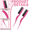 Frienda 2 Pieces Teasing Hair Brush Boar Bristle Brush Comb