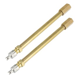 X AUTOHAUX 2pcs 120mm/4.72" Car Tire Valve Stem Air Inflation Extension Adaptor