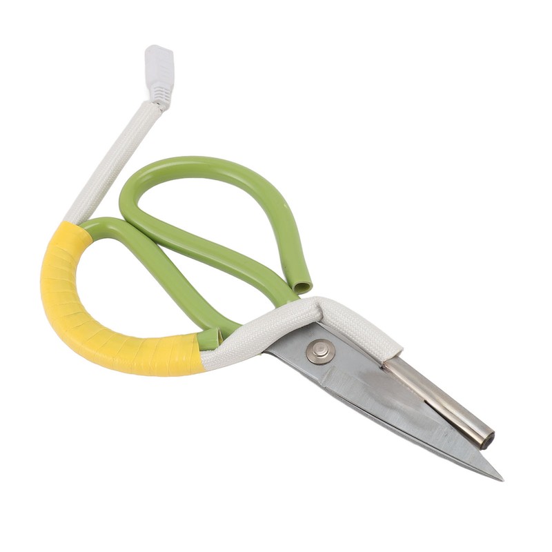 Electric Heating Shears Steel Blades Adjustable Temperature Heated Scissors for