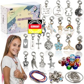 Orbikus Jewellery Craft Set for Girls Bracelets and Necklaces to Design Yourself in Unicorn Design Beautiful Toy Gift from 6 Years Santa Gifts Children