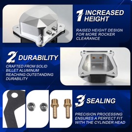 KANECJDL Billet Aluminum Valve Cover for Predator 212 Clone 196cc Honda GX160 GX200 Non hemi Coleman CT200U CT100U BT200X CC100X Mini Bike, SK100 KT196 Go Kart Baja Hisun Tillotson Engine silver