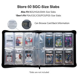Rayvol Slab Binder, Holds 60 Slabs, 6-Pocket Graded Card Binder for SGC, BGS, HGA and GMA