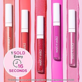 Wet n Wild Lip Gloss MegaSlicks Crushed Grapes 5.4 g – Brillo Labial Morado con Alta Pigmentación, Hidratante, Acabado Brillante y Larga Duración, Veg