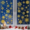 Pack of 9 Christmas Window Stickers (Gold Snowflake)