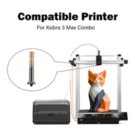 Detachable Hardened Steel Nozzles 0.4MM for Anycubic Kobra 3 Max All-Metal Purple Copper Heatbreak 3D Printer Accessories Print Head for Kobra 3 Max Combo Hotend Extruder Kit