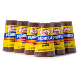 Fela Panela Piloncillo 8oz - 6 Pack - Pure Brown Sugar Cane for Traditional Latin Cooking - Panela Fraccionada Colombiana