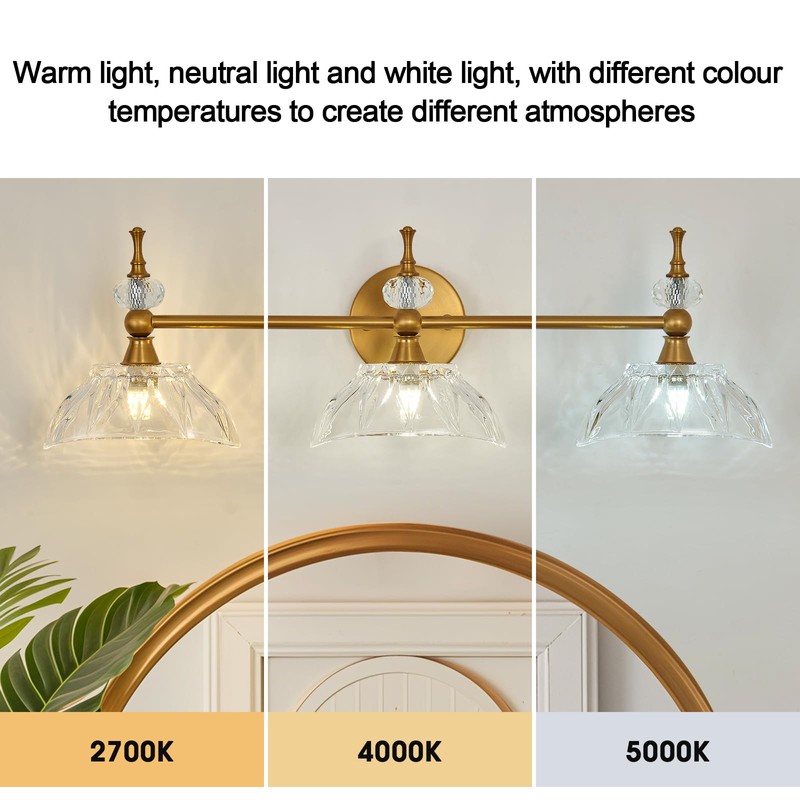 Qgiytp Vintage Bathroom Light Fixtures Gold Bathroom Vanity Light with