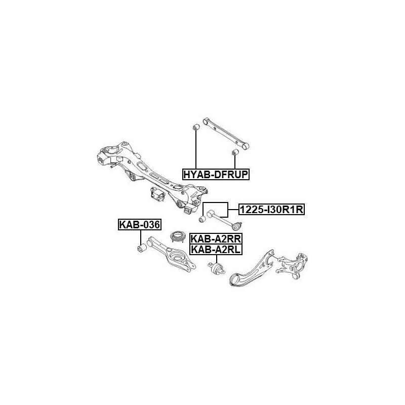 FEBEST, Bearing for rear wishbone OEM: