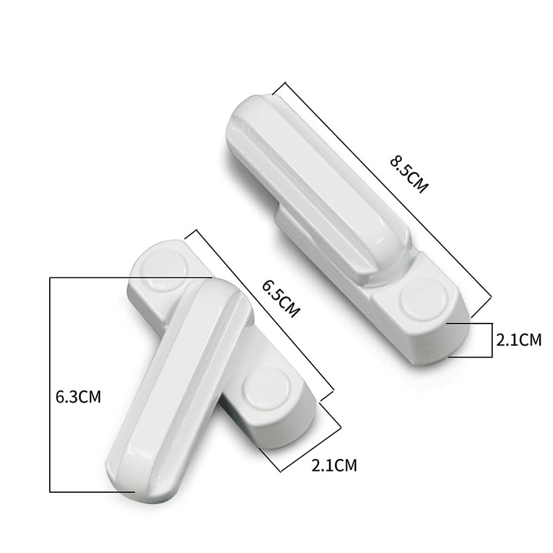 4pcs/8pcs/12pcs Sash Blocker Window Jammer - White Zinc Cast Alloy
