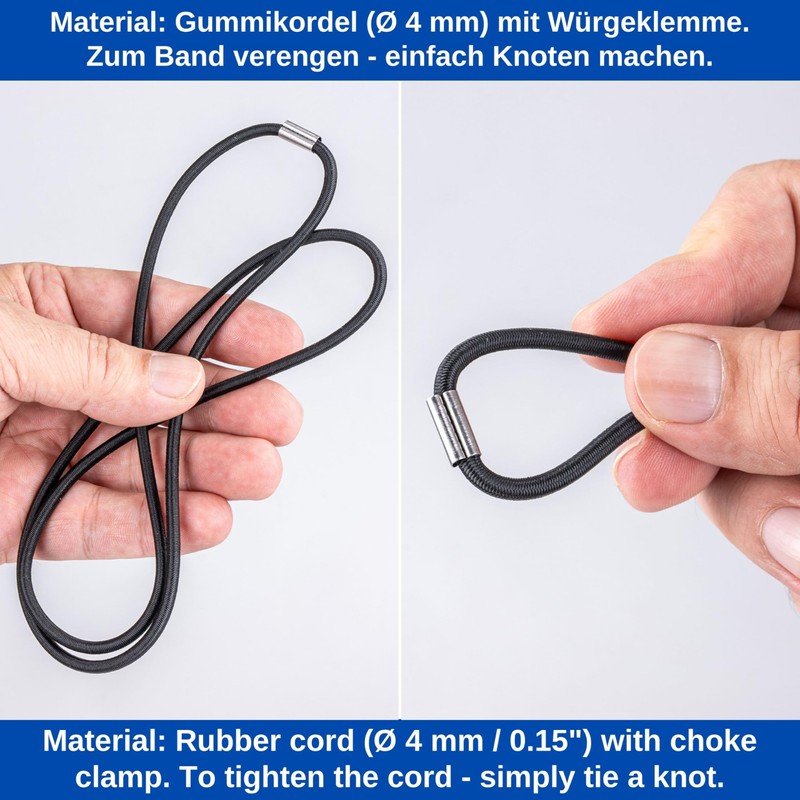 Universal Rubber Band for Rubbish Bins, Pack of 6, Size