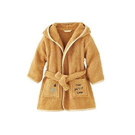 Vertbaudet Lion Baby Bathrobe, mustard yellow
