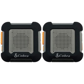 Cobra ACT220B Chat Tag Rock Wearable Walkie Talkies - Waterproof, Hands Free, Rechargeable, Long Range 12-Mile Two Way Radio Set (2 Pack)