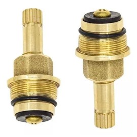 Metalflu Cartucho De Vastago Arbol Para Llave Regadera Paquete 2 Pzs Acabado Brillante Color Marrón Claro