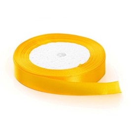Cinta de tela de satén de color sólido (naranja, 5/8 pulgadas x 25 yardas)