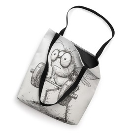 Abstract Wimpy Fly Lifting Barbell Weights Gym Bug Fit Art Tote Bag