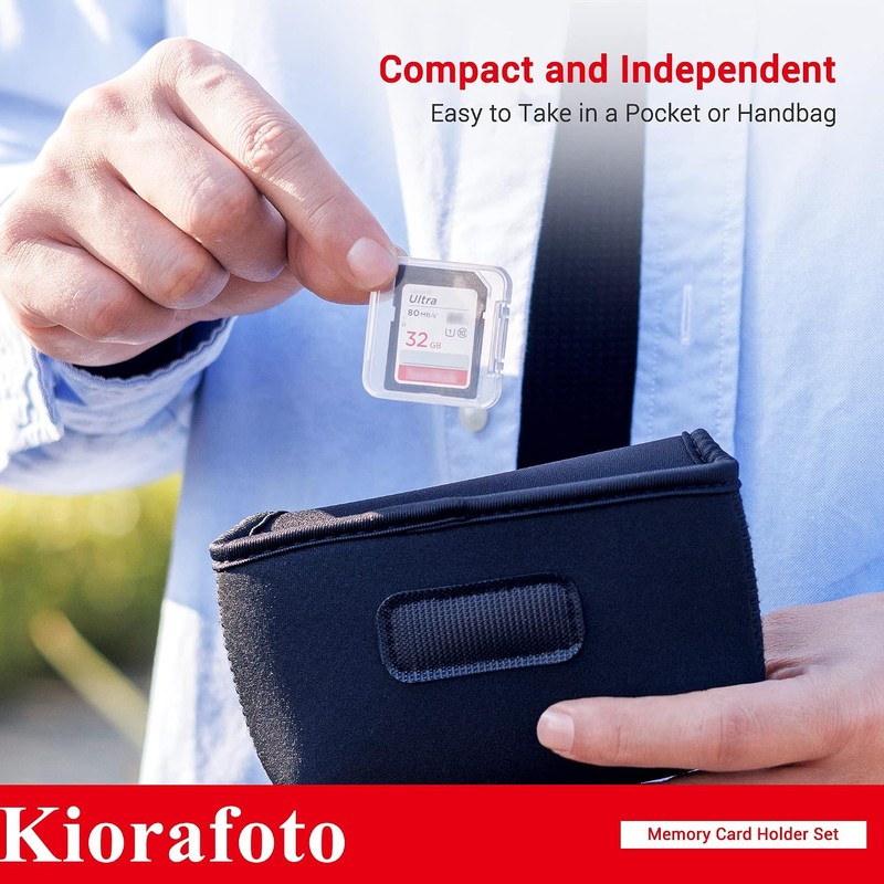 Kiorafoto 24PCS Estuche De Plástico Transparente Multicolor para Tarjetas SD
