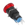 25Pcs Button Switch Mushroom Head Self Locking Push Switches with