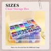1 Pack 36 Grids Plastic Organizer Container with Adjustable Dividers,