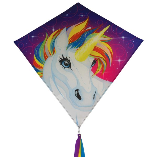In the Breeze 3259-30" Diamond Kite - Fun, Easy Flying Unicorn Kite
