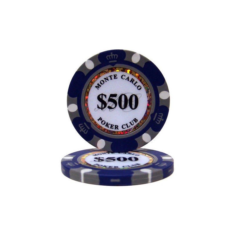 New Bulk Lot of 200 Monte Carlo Poker Chips -
