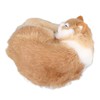 Fur Cat Figurine Simulation Cute Decorative Plush Cat Statue Toy