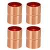 PATIKIL 4 Pcs 7/8" ID Copper Coupling Fittings Rolled Tube