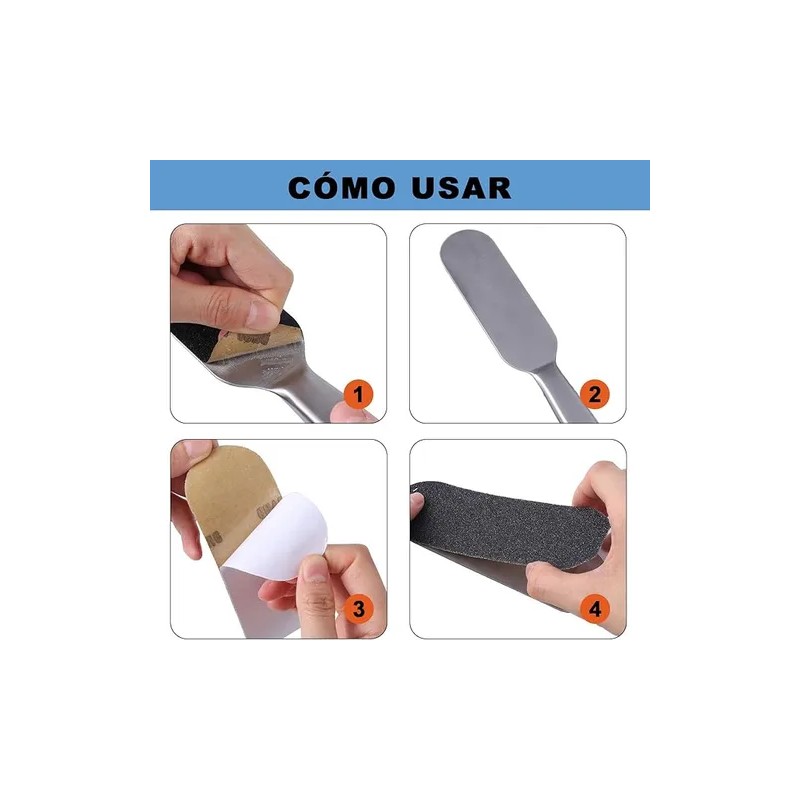 Lima De Pie De Manicura Profesional, Reutilizable, Acero Ino