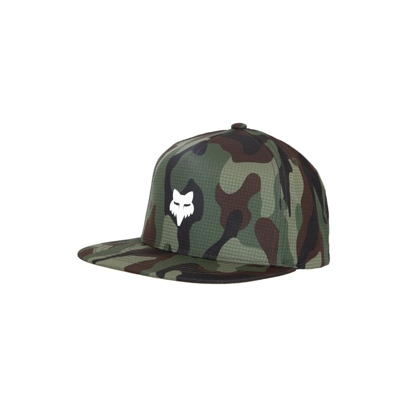 Fox Head Camo Tech Snapback Cap, Green