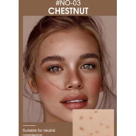 Melemando Freckle Pen 4 Colors Available, Long Lasting Quick Dry Faux Freckle Pen Face Decoration(03 Chestnut)