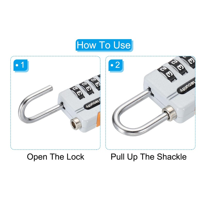 PATIKIL 1m Security Wire, 4-Digit Dial Lock, Cable Lock with
