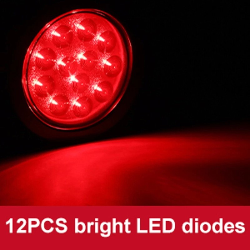 Ironwalls 4PCS Smoked LED Rear Tail Stop Brake Lights Trailer
