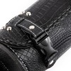 APEBAZY Universal Motorcycle Handlebar Bag Quick Release Crocodile PU Leather