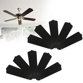 Stuffygreenus 10 Pcs 16 1/2" Ceiling Fan Blades for 42" Fan Replacement Blades Waterproof Ceiling Fan Blades Replacement Wooden Fan Blades for Summer Broken Blade Substitution Replacing (Black)