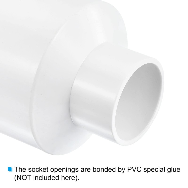 PATIKIL PVC Reducer Pipe Fitting 75mm to 40mm ID, 2