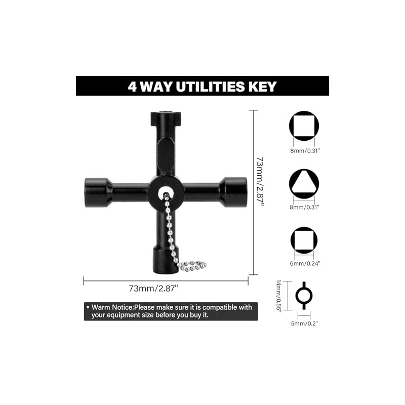 HAUTMEC - Llave de agua universal multifuncional de 4 vías,