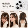 Halloween Ghost Mini Hair Clips 8Pcs Black White Spooky Clips