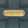 Franklin Brass Derby Pantry Door Sign Metal Interior Door Plaque