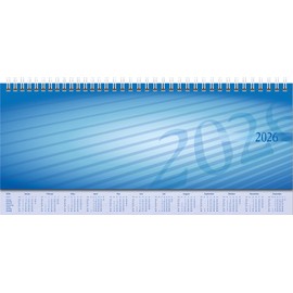 rido/idé Landscape Appointment Book Sequence 2026 | 297 x 105 mm, Cardboard, Blue