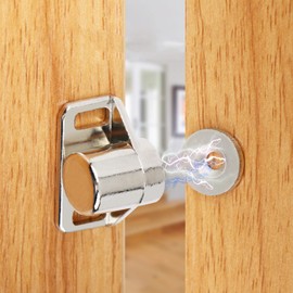 DFsucces 4 Pcs Magnetic Catch Strong Magnetic Latch Stainless Steel Magnetic Door Catch for Cupboard, Furniture Door, Closet, Cupboard with Screws (Nickel)