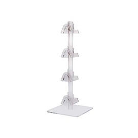 Marketing Holders Sunglass Holder Shades Specs Presentation Multi BiFocals Display 4 Tier Rack Pack of 4 Organizer Table Top Clear Acrylic Holds Four Pairs on Counter