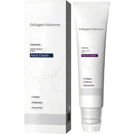 1PC Crema mágica de colágeno y fullerenos para el cuello, tratamiento hidratante para el cuello con péptidos de colágeno, reduce las arrugas y la papada para masajes circulares (1PC)